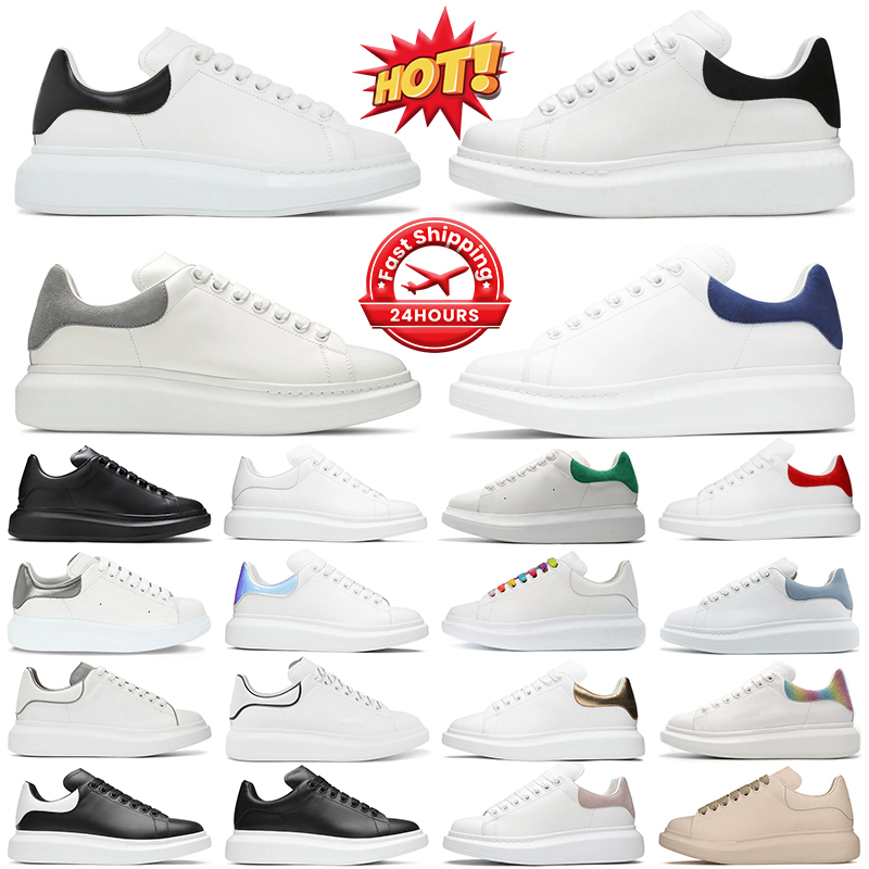 Designer shoes men women sneakers White Black Blue Grey Green Red suede leather Sliver Gold mens trainers sports outdoor platform tennis