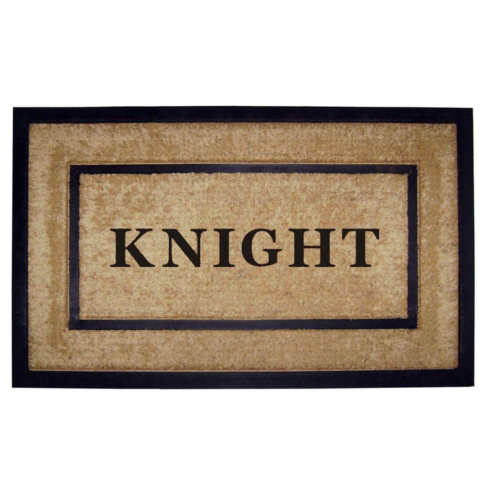 DirtBuster Single Picture Frame Black 22 in. x 36 in. Personalized Door Mat