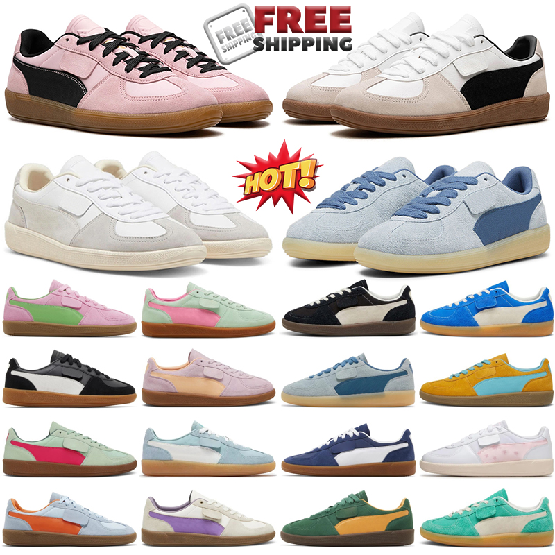 Free shipping designer palermo shoes men women lows Black White Pink Gum Blue Grey Green Yellow Navy mens trainers sports casual platform sneakers
