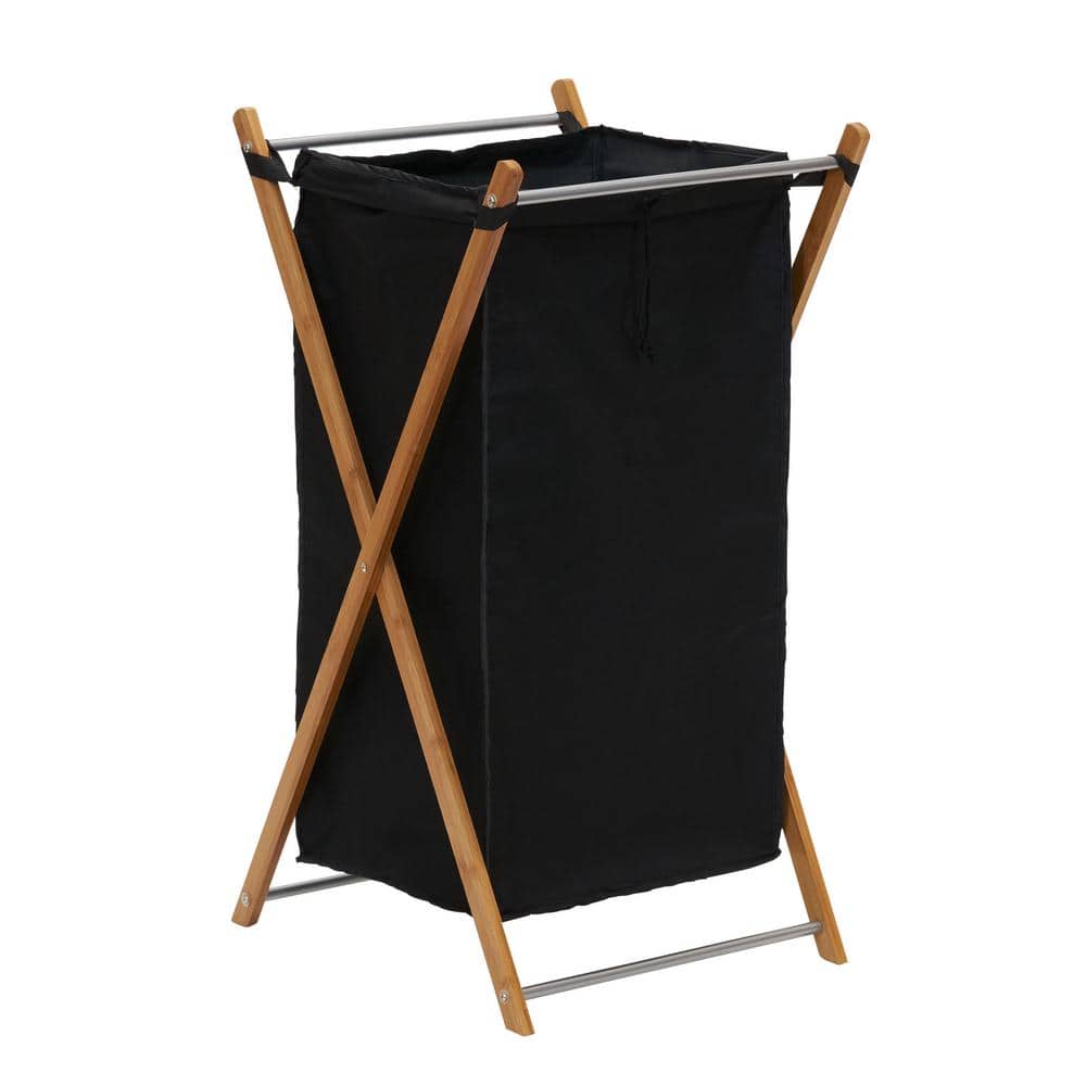 Heavy Duty Bamboo X Frame Laundry Hamper