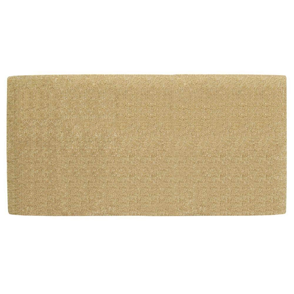 Heavy Duty Brown 36 in. x 72 in. Coir Plain No Border Indoor Outdoor Door Mat