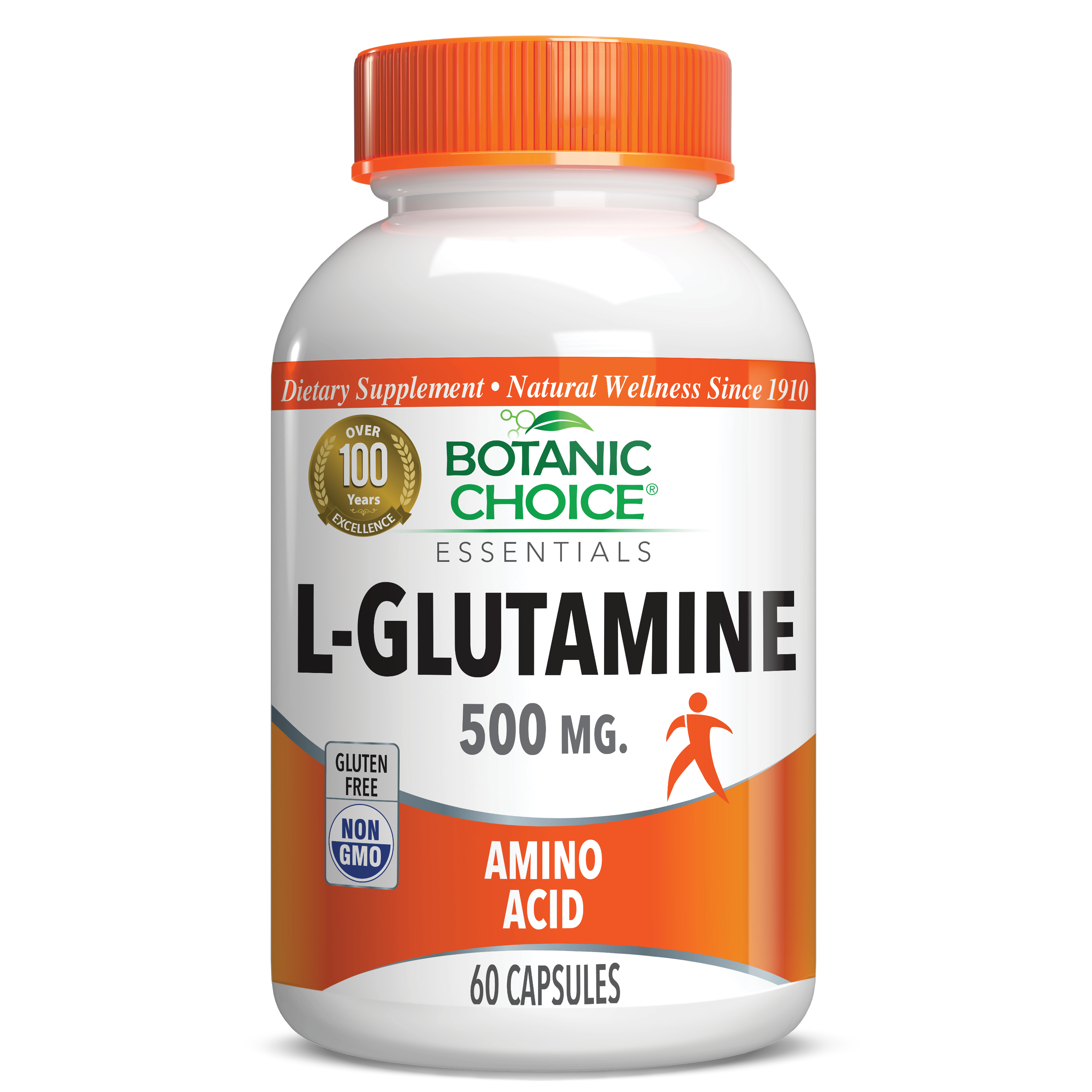L-Glutamine 500 mg - Amino Acids Supplement - 60 Capsules