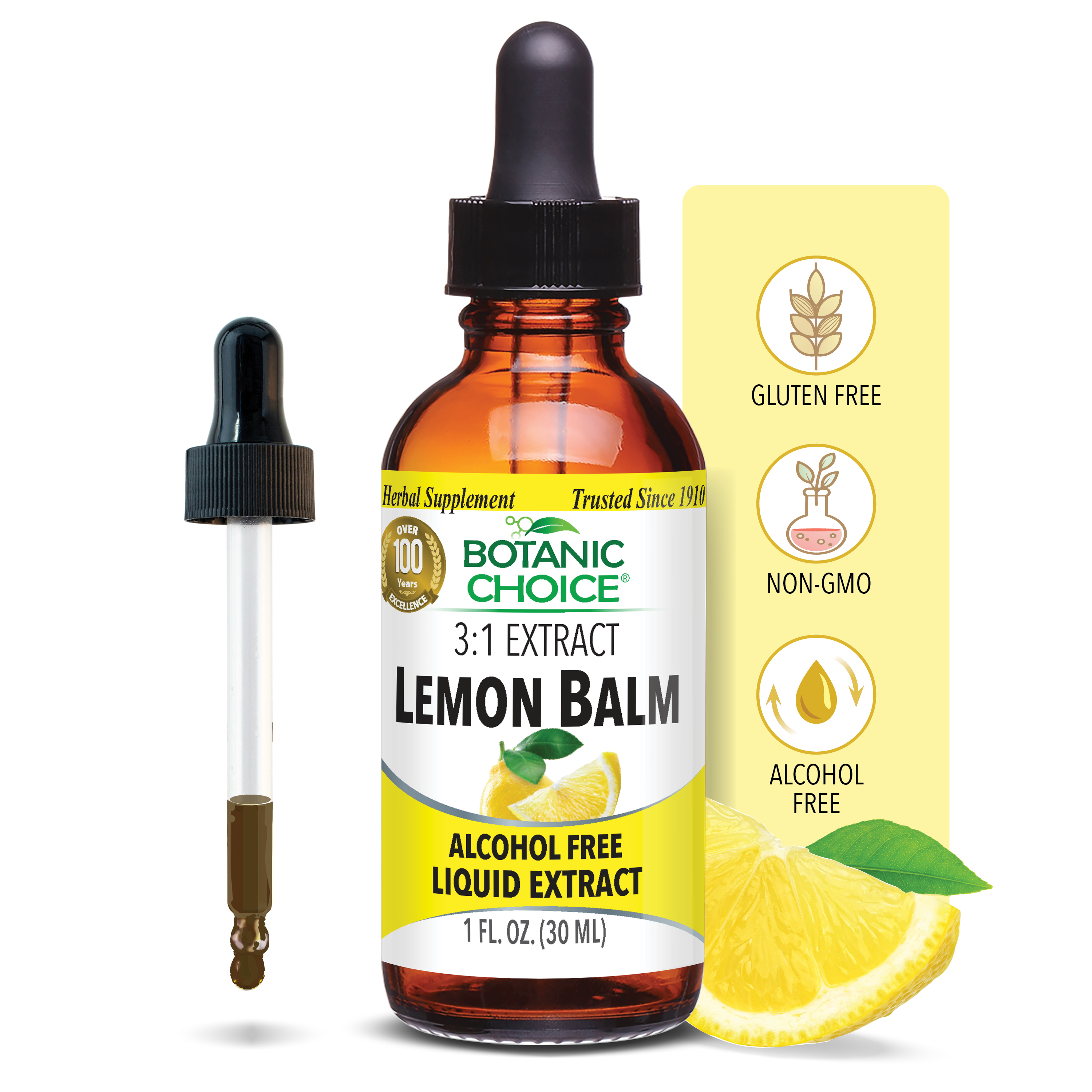 Lemon Balm Liquid Extract - Mood Support Supplement - 1 Oz