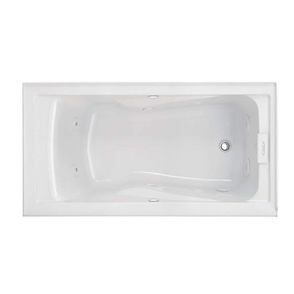 Lifetime 5 ft. x 32 in. Left Hand Outlet Whirlpool Tub in White