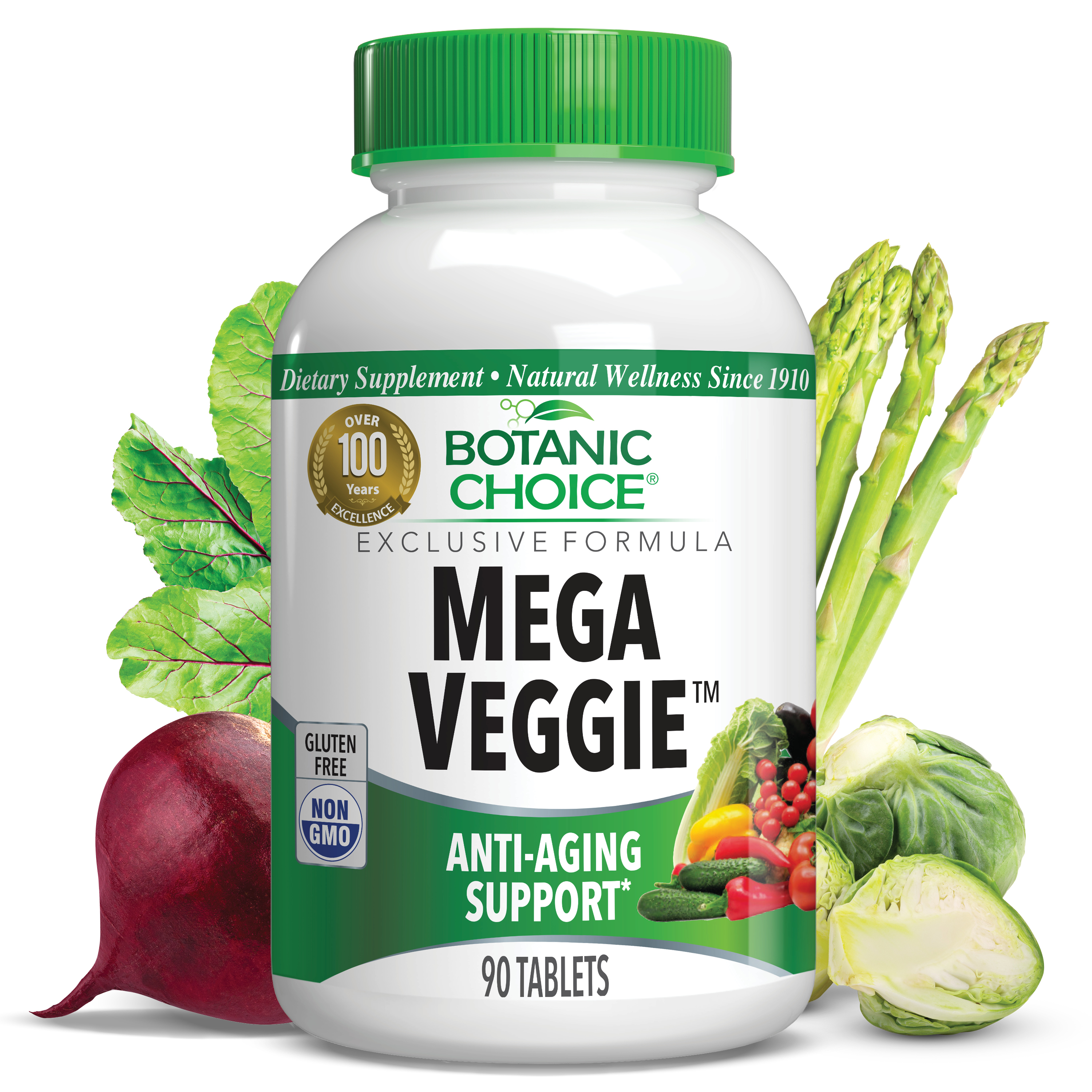Mega Veggie™ - Anti-Aging Support Supplement - 90 Tablets