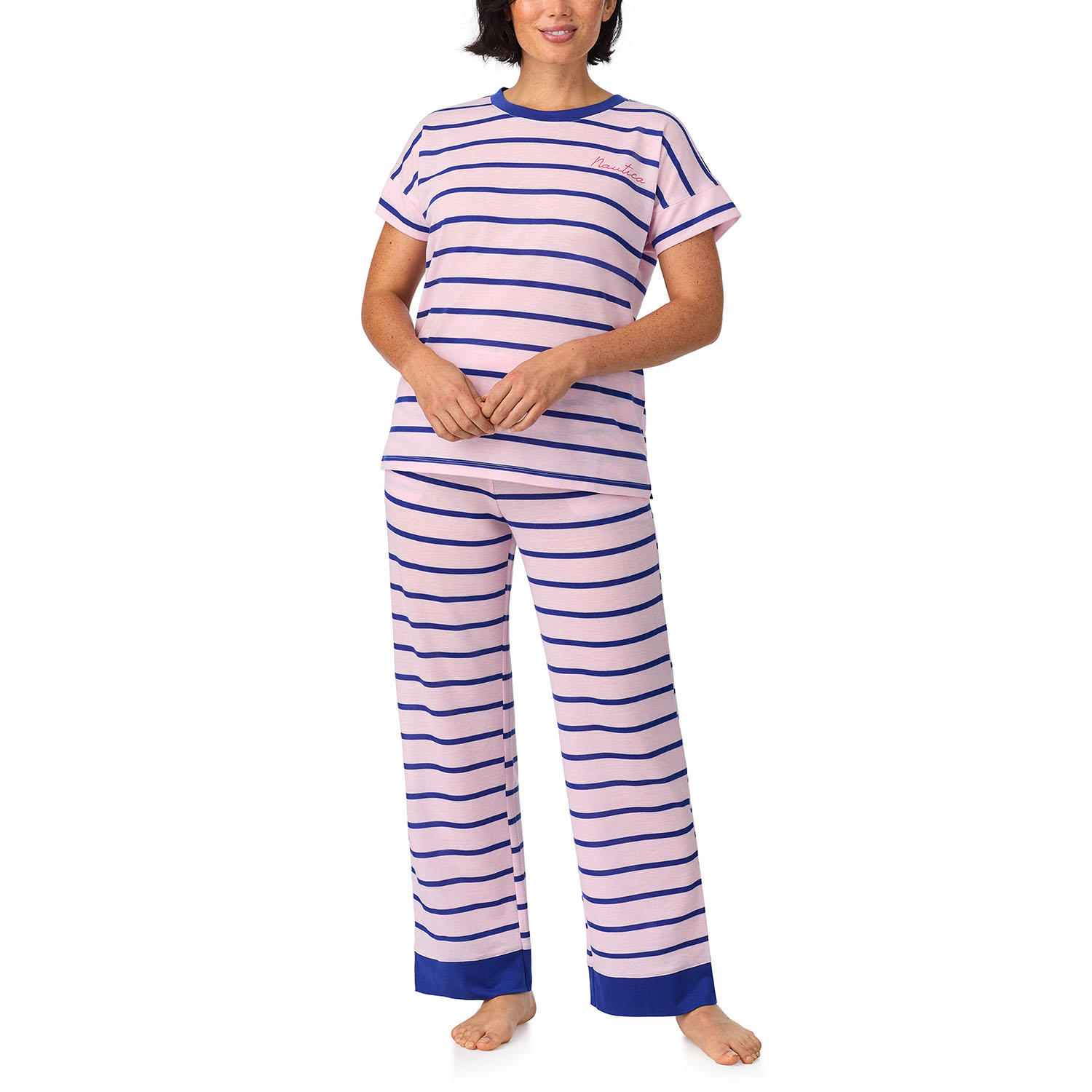 Nautica Women's Pajama Set Pink S:- Pink - Online Only, S