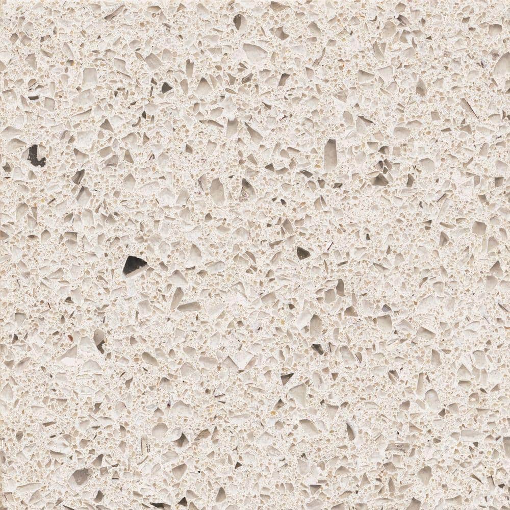 Quartz Countertop Sample in Stellar Snow