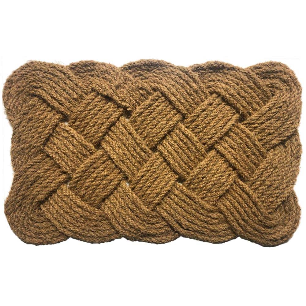 Rope Natural 18 in. x 30 in. Coir Door Mat