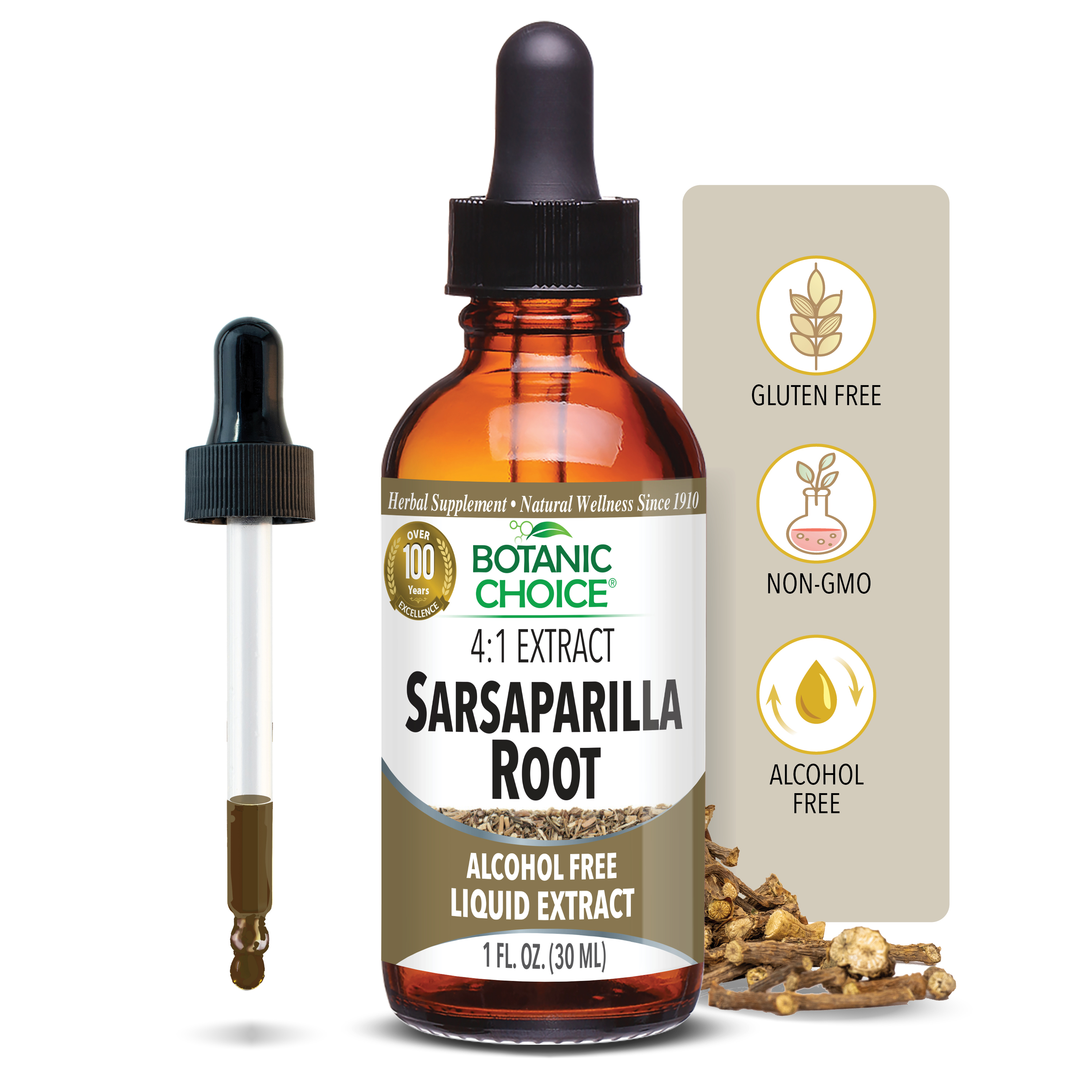 Sarsaparilla Root Liquid Extract - 1 Oz
