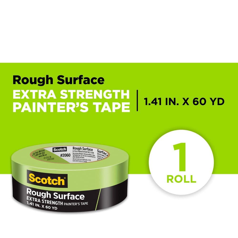 Scotch 1.41 In. x 60.1 Yds. Rough Surface Green Painter's Tape (1 Roll)
