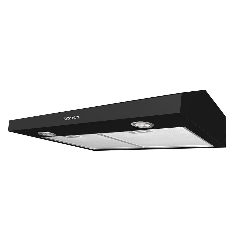 Slim Plus 30 30 in. Under-Cabinet Range Hood in Black
