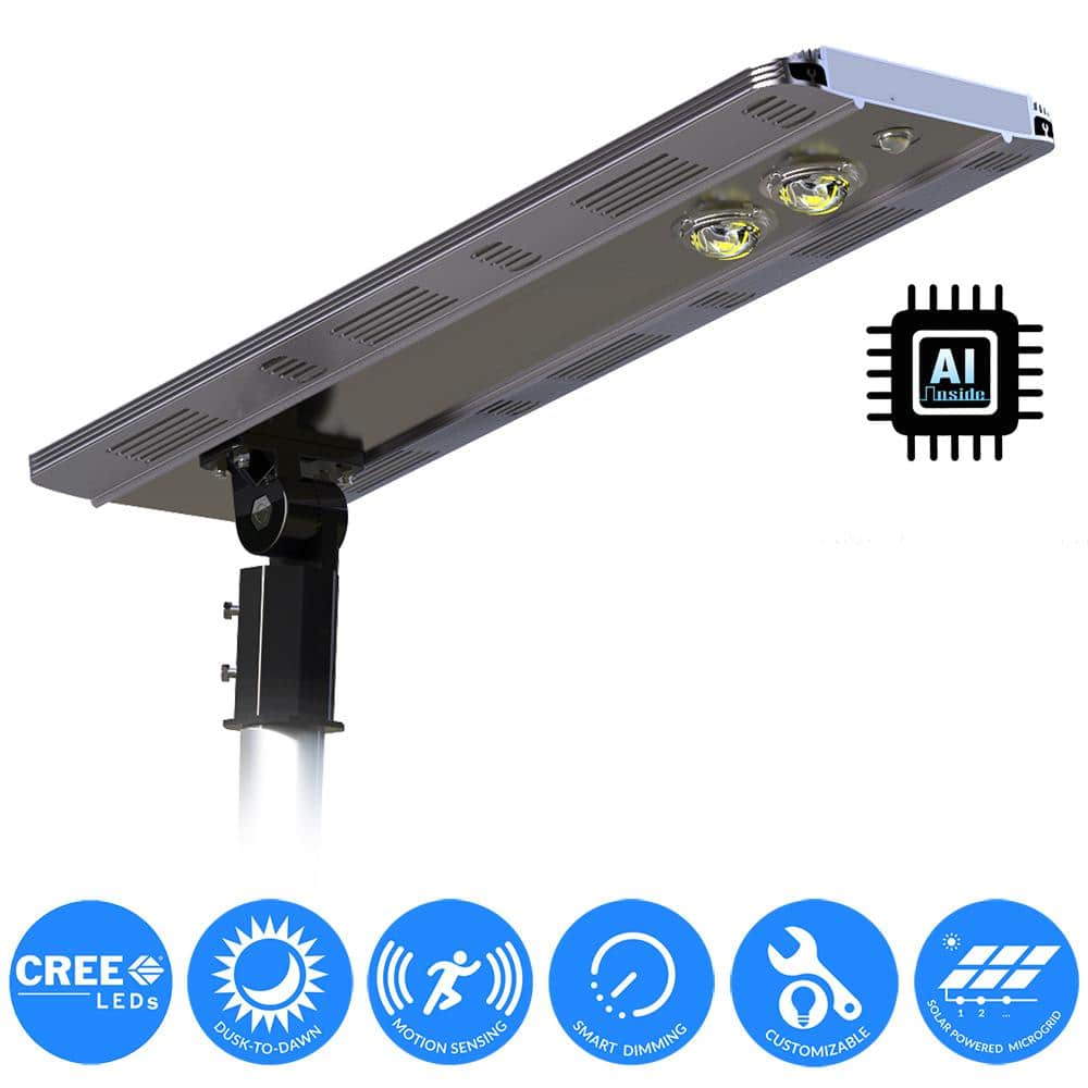 Solar Power SMART LED Street Light for Commercial and Residential Parking Lots, Bike Paths, Walkways, Courtyard