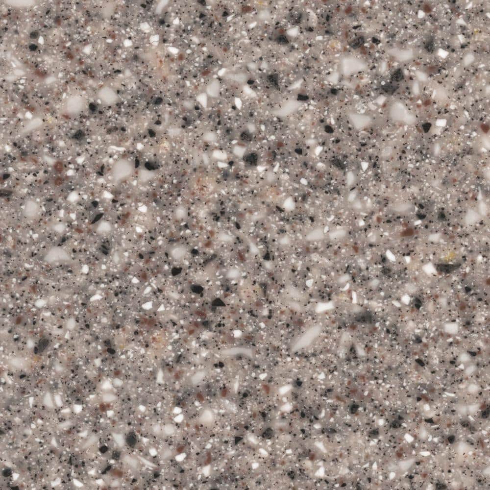 Solid Surface Countertop Sample in Gray Granite