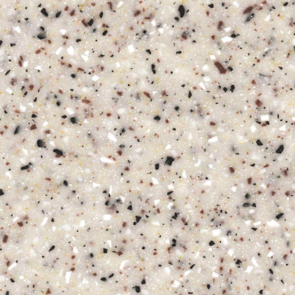 Solid Surface Countertop Sample in White Granite