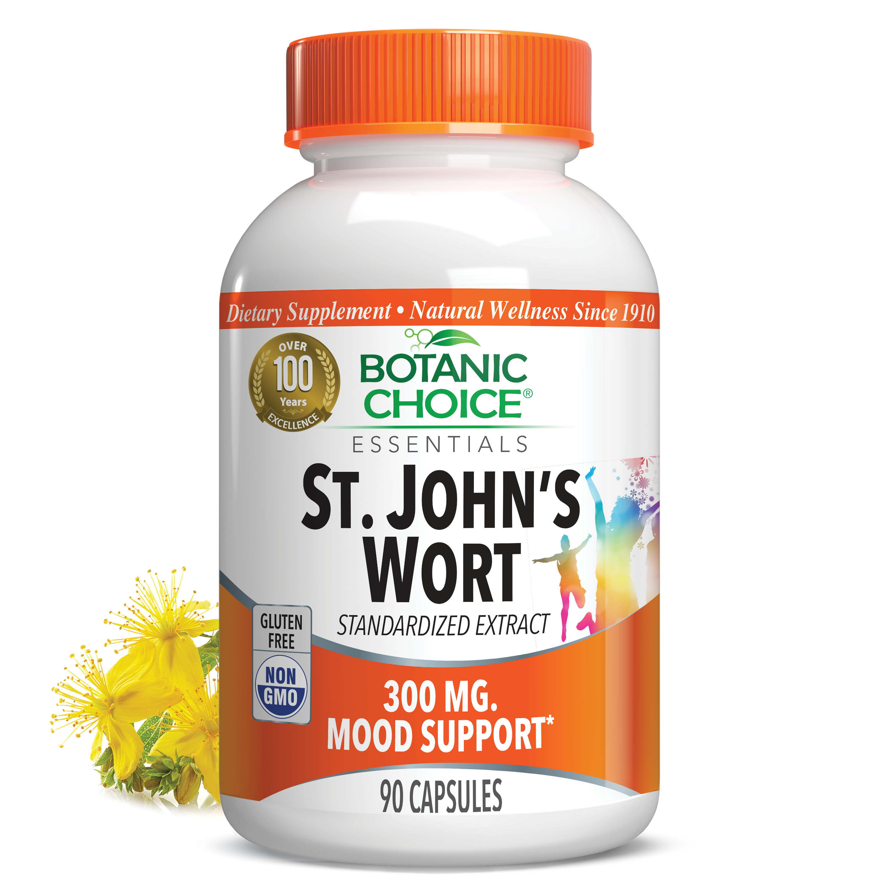 St. John's Wort 300 mg - Mood Support Supplement - 90 Capsules