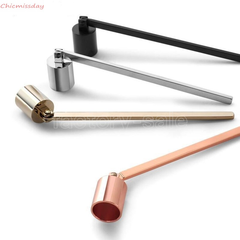 Stainless Steel Candle Flame Snuffer Wick Trimmer Tool Multi Colour Put Out Fire On Bell Easy To Use Fast shipment