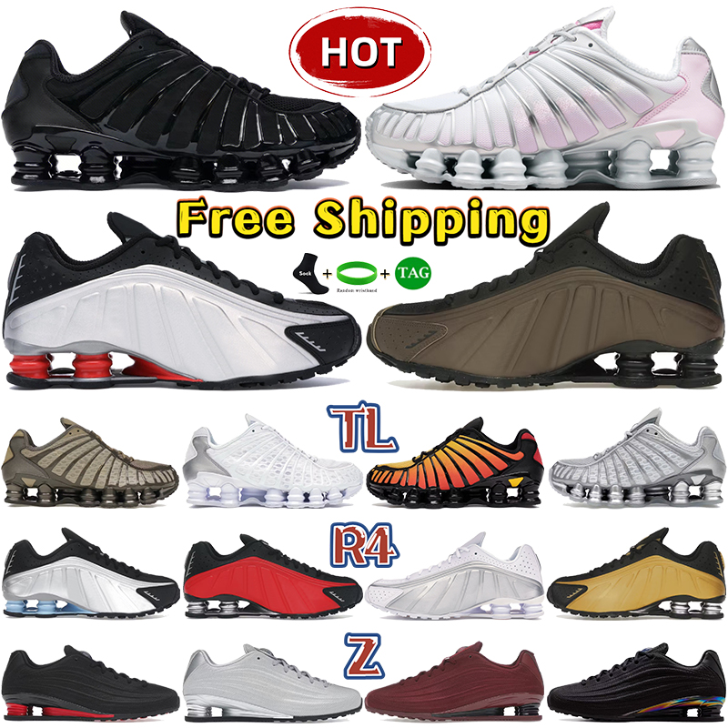 With Box TL running shoes Black Metallic Hematite Light Army mens womens Shoxes R4 sneakers Psychic Blue Ironstone Grey Floral outdoor trainers US 5
