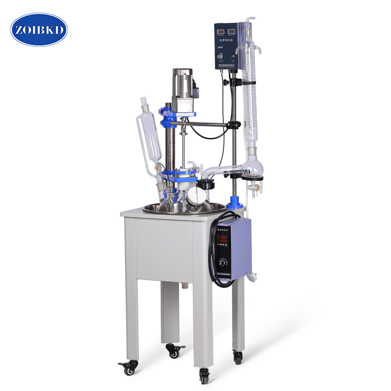ZOIBKD Lab Supplies Hot-selling F-10L Single Layer Glass Reactor with Cooling Coil For Laboratory