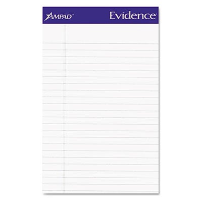 20154 Evidence Recycled Pads Jr. Legal/Margin Rule 5 x 8 WE 12 50-Sheet Pads