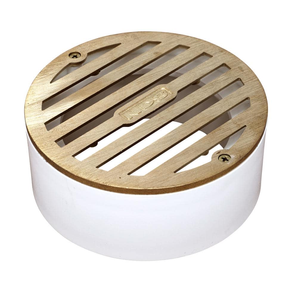 4 in. Brass Round Drainage Grate