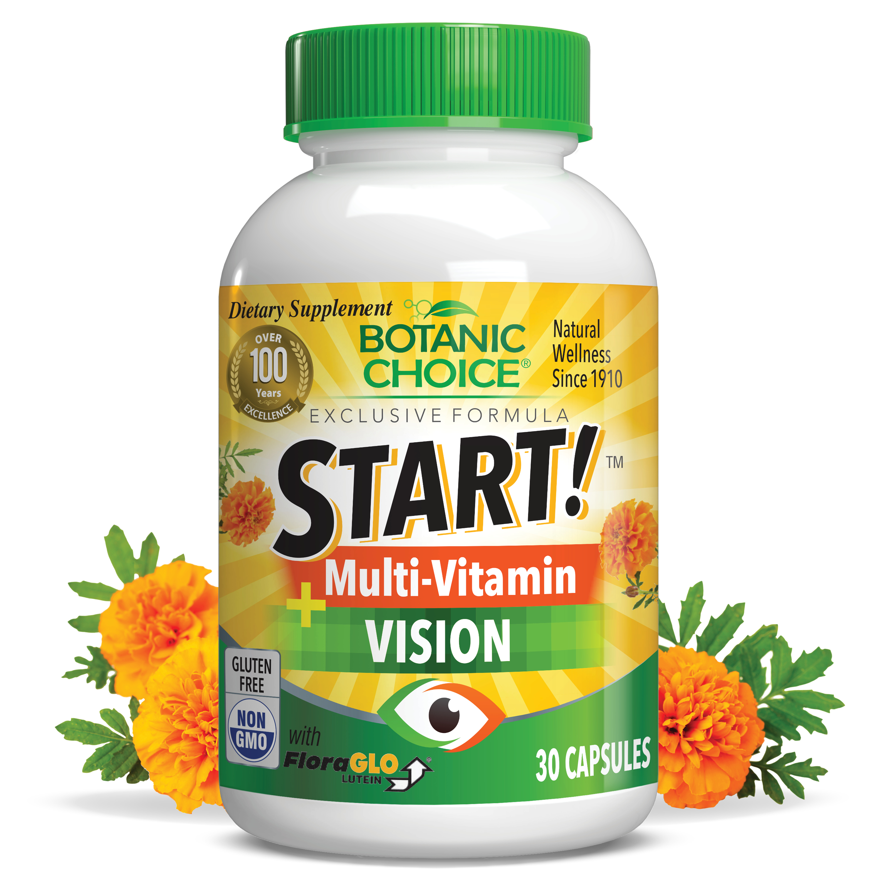START! Multi-Vitamin + Vision - Total Health Support Supplement - 30 Capsules