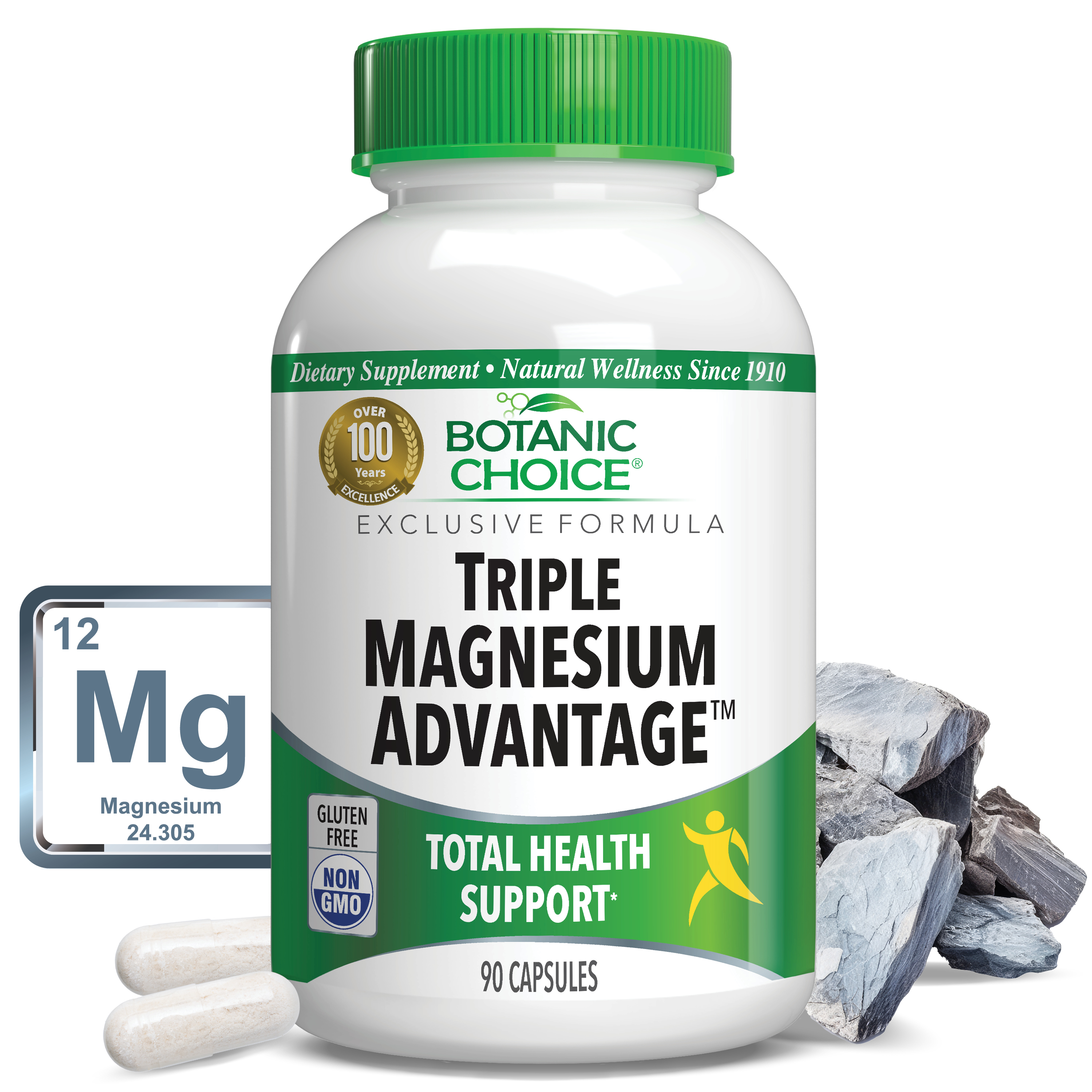 Triple Magnesium Advantage™ - Total Health Support Supplement - 90 Capsules