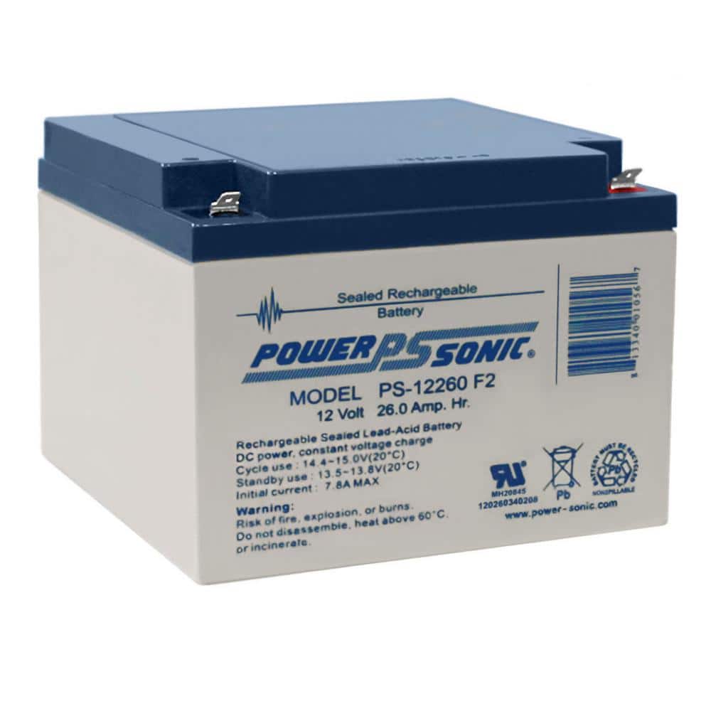 12-Volt 26 Ah F2 Terminal Sealed Lead Acid (SLA) Rechargeable Battery