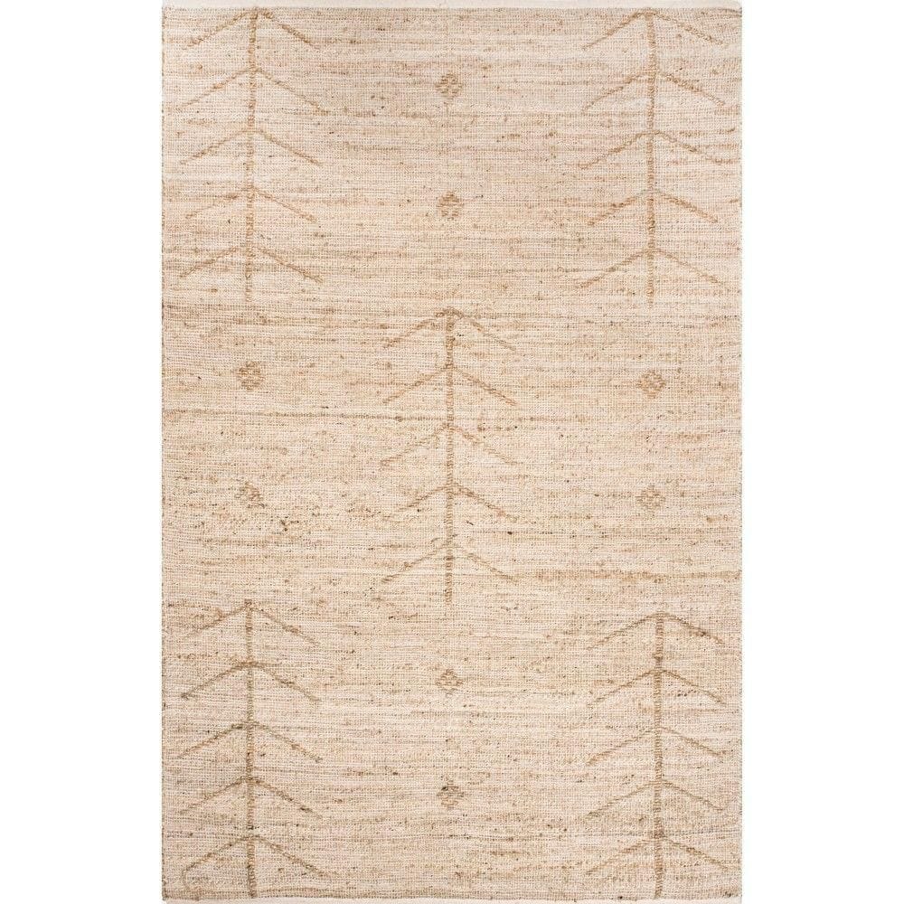 Amaranth Arrow Cotton/Jute Natural 4 ft. x 6 ft. Indoor/Outdoor Patio Area Rug