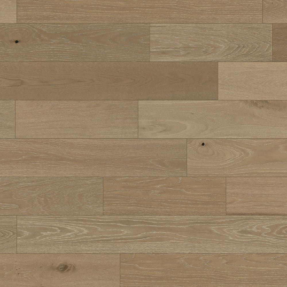 Mayhew XL Euro Oak 1/2 in. T x 7.5 in. W Tongue and Groove Wire Brushed Engineered Hardwood Flooring(31.09 sq. ft./Case)
