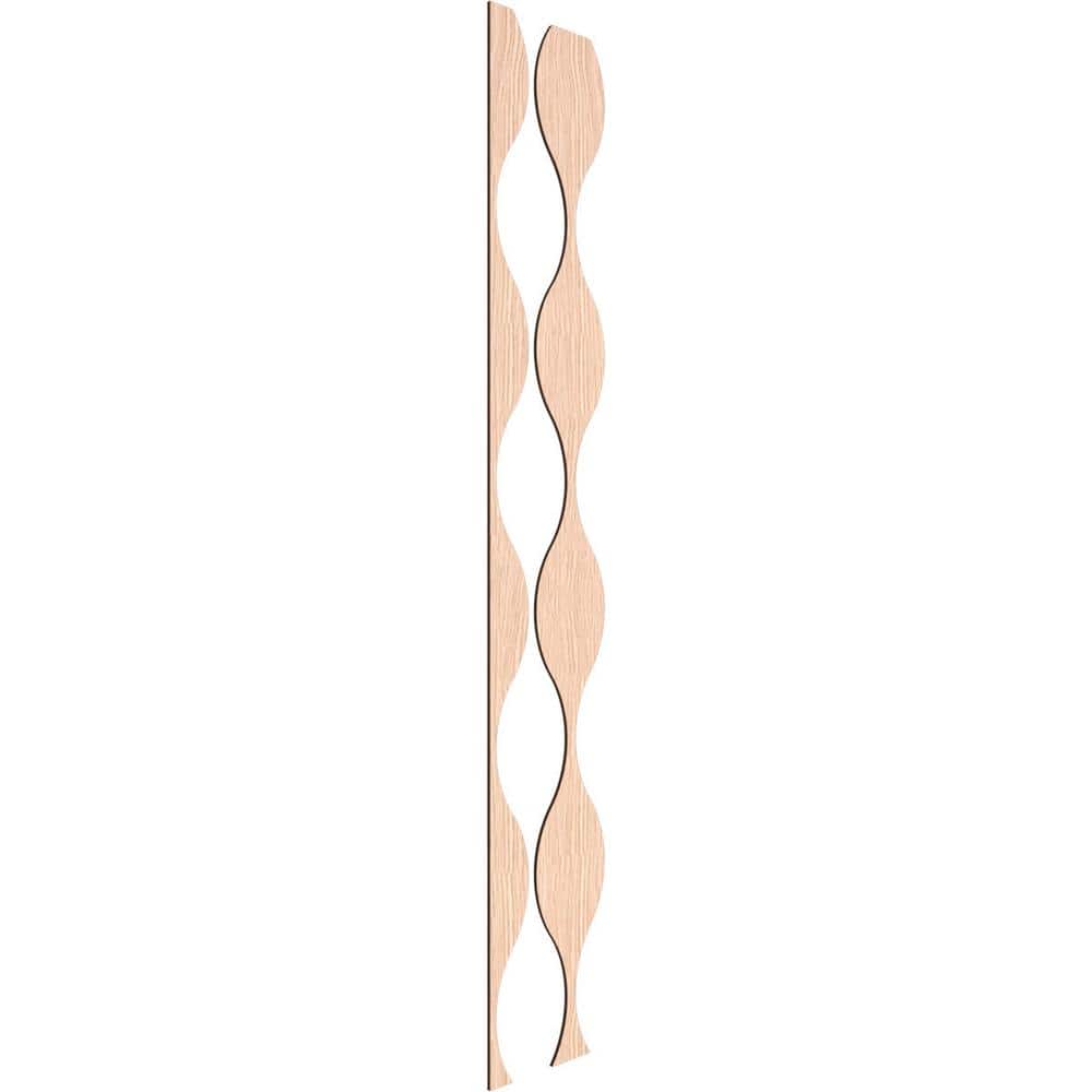Ozark 94 in. H x 0.375 in. W Slatwall Panels in Red Oak 9-Pack