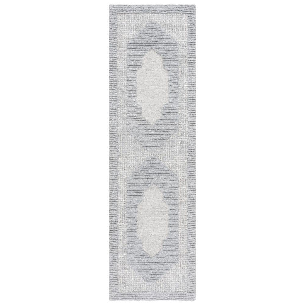 Renewal 2 ft. x 8 ft. Gray Medallion Runner Rug