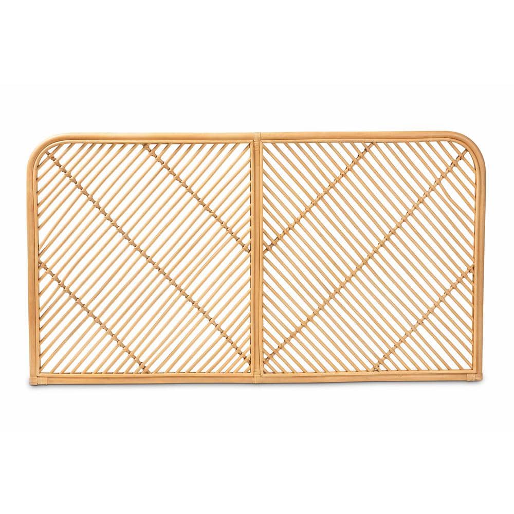 Sakina Brown Natural Rattan Queen Size Headboard