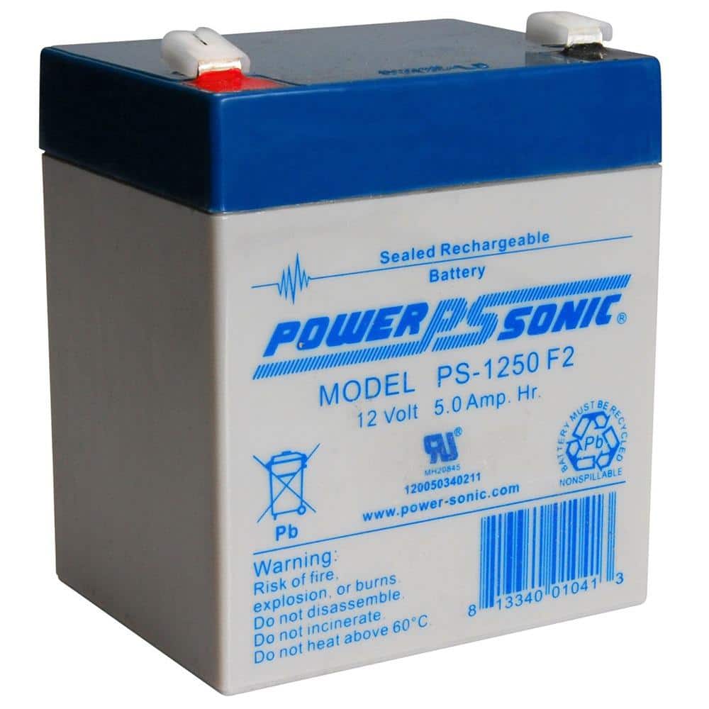 12-Volt 5 Ah F2 Terminal Sealed Lead Acid (SLA) Rechargeable Battery
