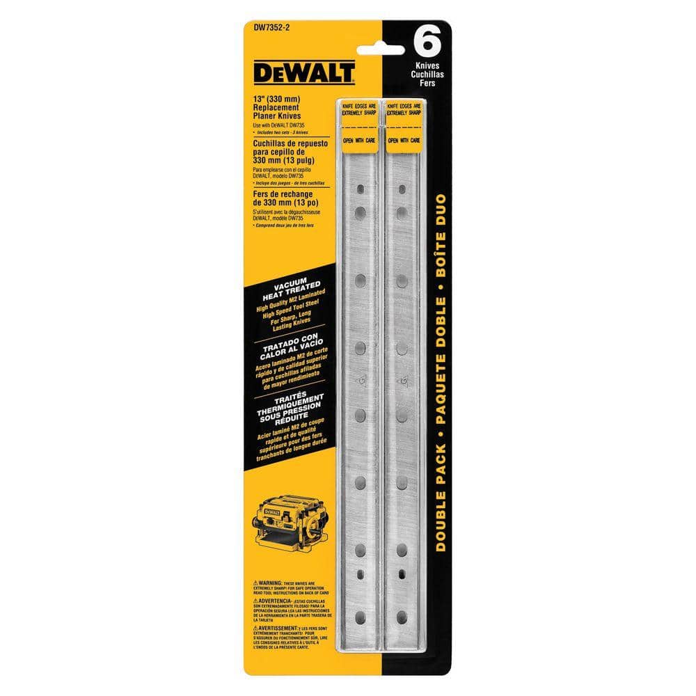 13 in. Heat Treated Double Sided Replacement Planer Knives (2-Pack)
