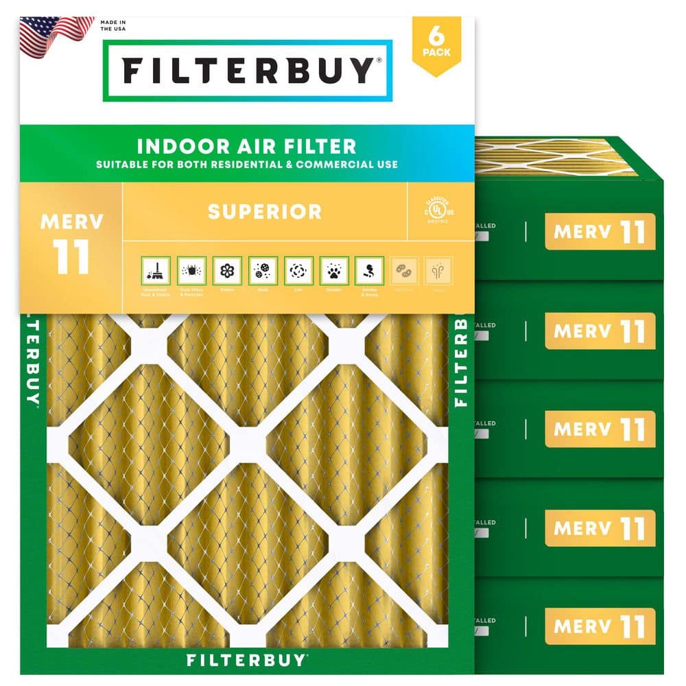 19.5 in. x 21 in. x 4 in. MERV 11 (FPR 7) Allergen Defense Pleated HVAC AC Furnace Air Filters Replacement (6-Pack)
