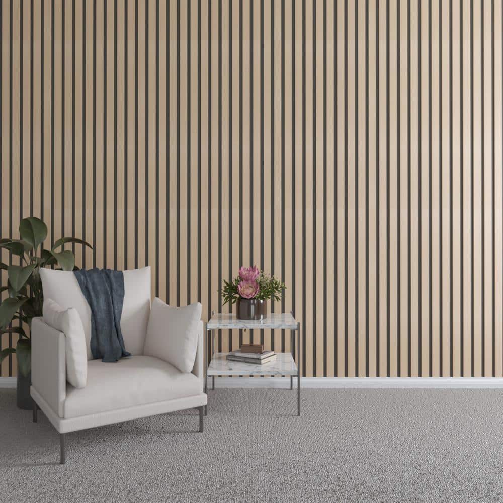47 in. H x 2 in. W Slatwall Panels in Hickory 22-Pack