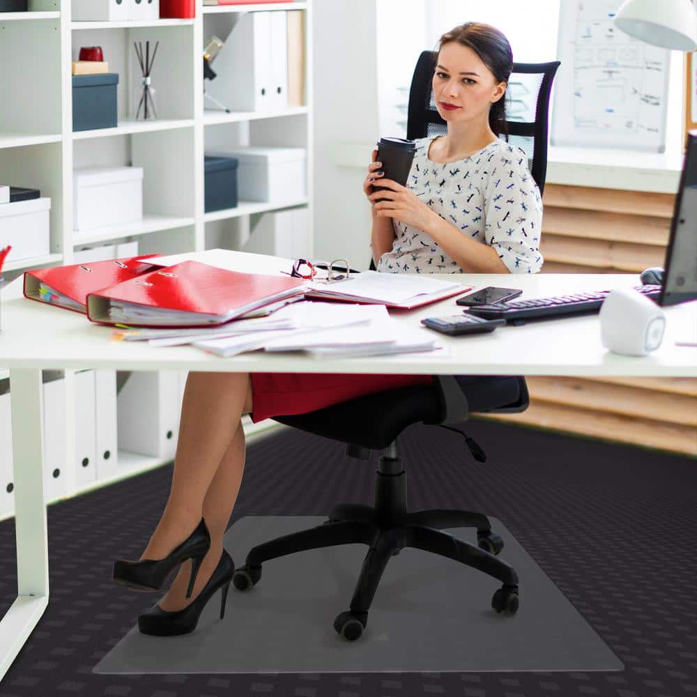 Advantagemat Plus Clear 29 in. x 47 in. APET Rectangular Indoor Chair Mat for Low/Standard Pile Carpets