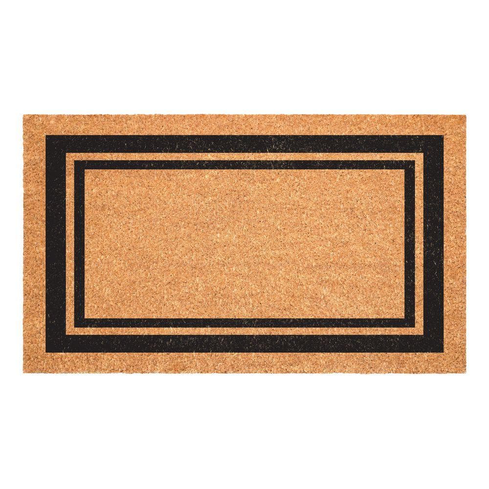 Black Border 24 in. x 36 in. Door Mat