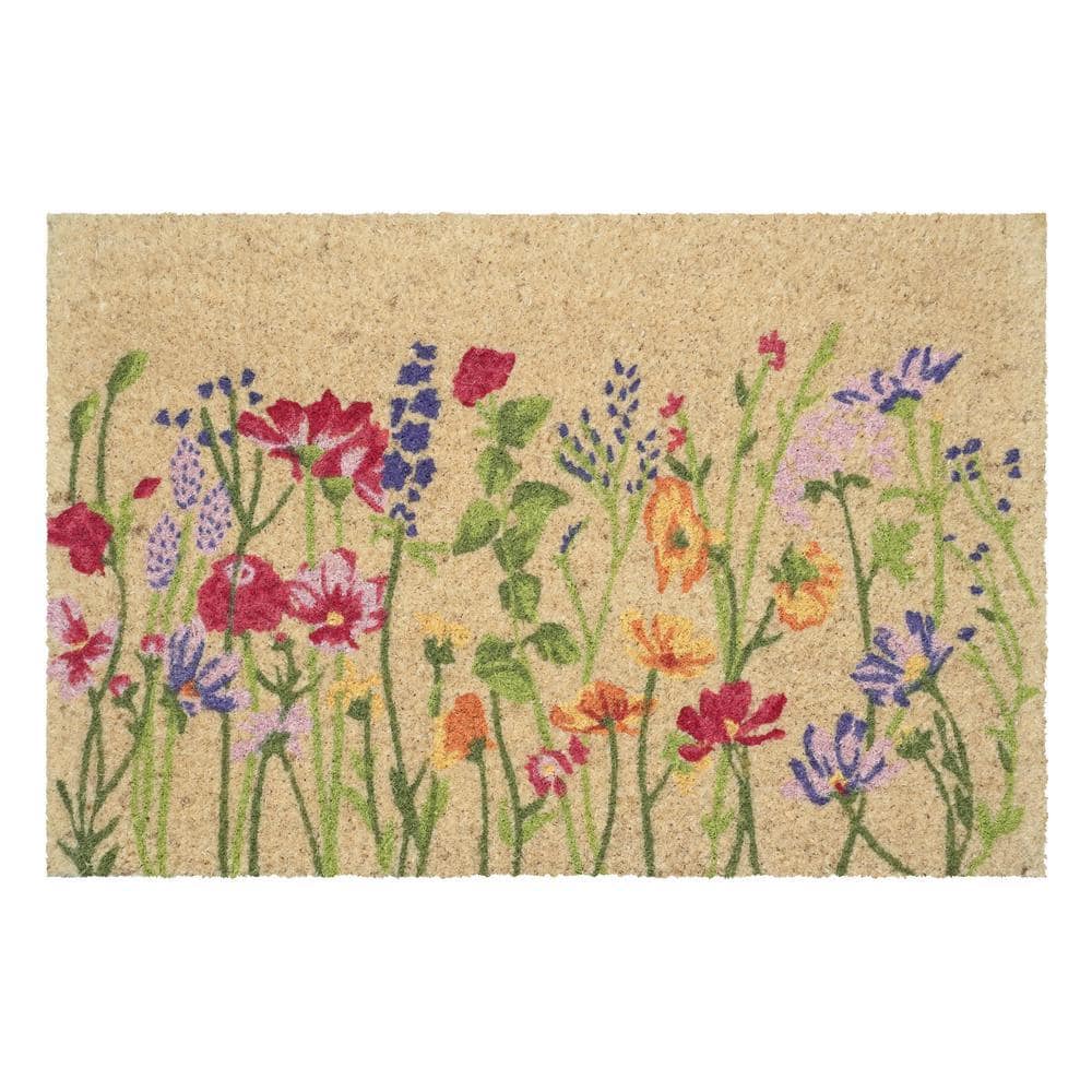 Blooming Garden Multi-Colored 18 in. x 30 in. Indoor or Outdoor Doormat