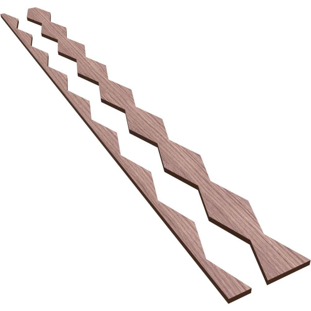 Cimarron 47 in. H x 0.375 in. W Slatwall Panels in Walnut 24-Pack