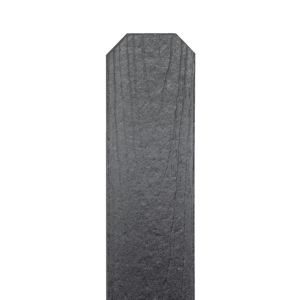 Composite Fence and Gate Picket - Dog Ear - Raven (Black) - 3/8in. x 5in. x 5 3/4ft. (7-Pack)