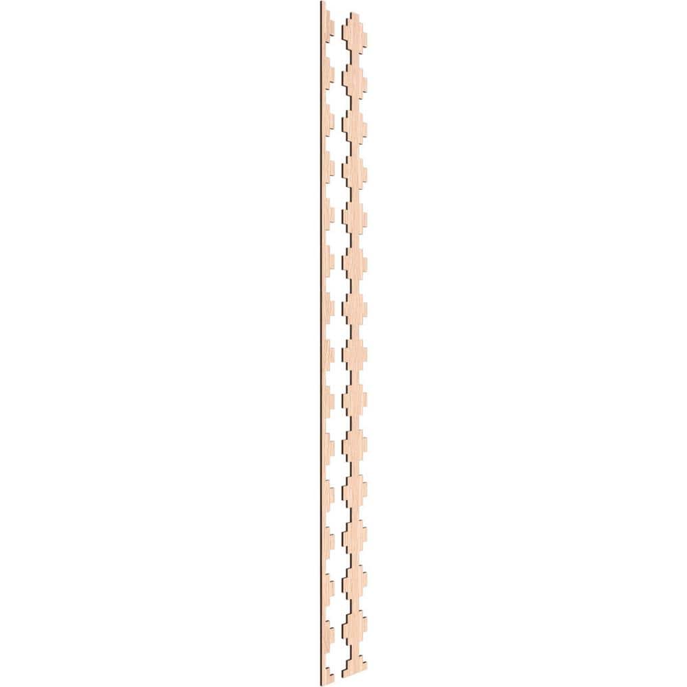 Gypsum 94 in. H x 0.375 in. W Slatwall Panels in Red Oak 15-Pack