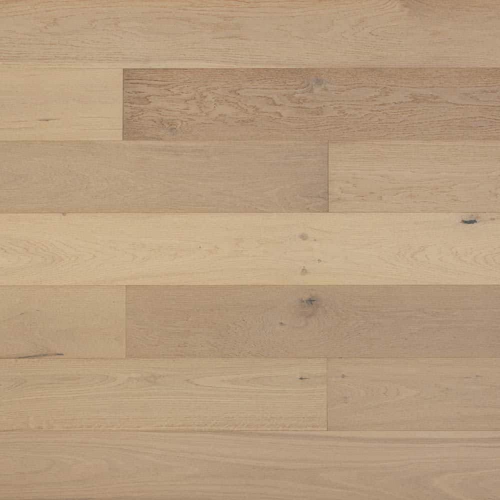 Leonard White Oak 3/8 in. T x 6.5 in. W Tongue and Groove Wire Brushed Engineered Hardwood Flooring (27 sq. ft. / Case)