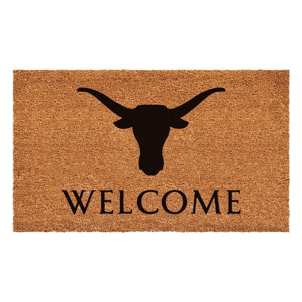 Longhorn Welcome Doormat, 17" x 29"