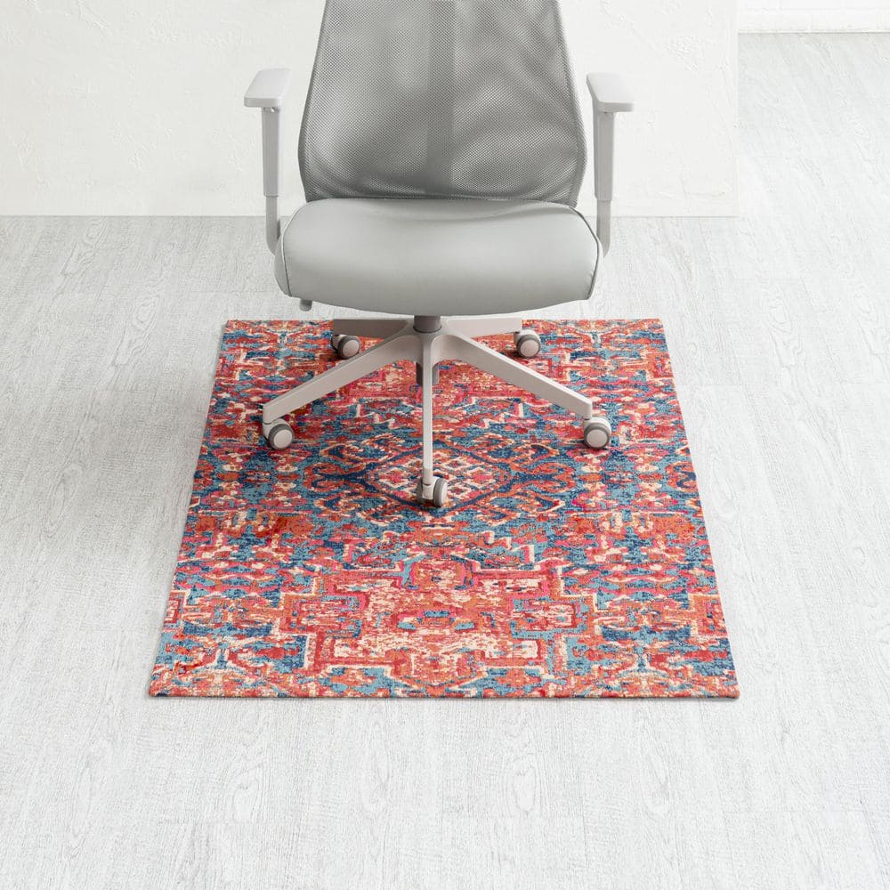 Merida Multi-Colored 48 in. x 36 in. Polyester Chair Mat