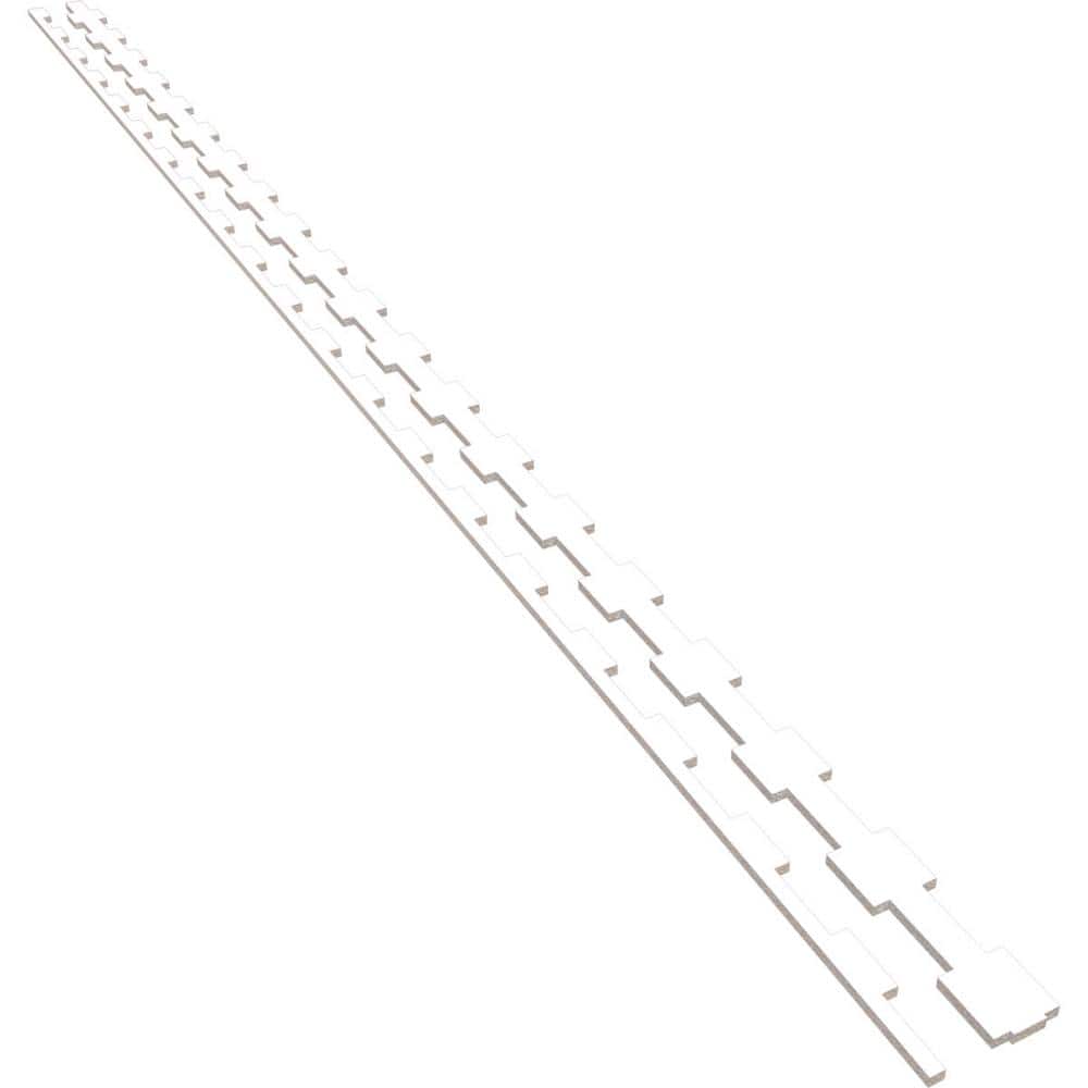 Midland 94 in. H x 0.375 in. W Slatwall Panels in PVC 30-Pack