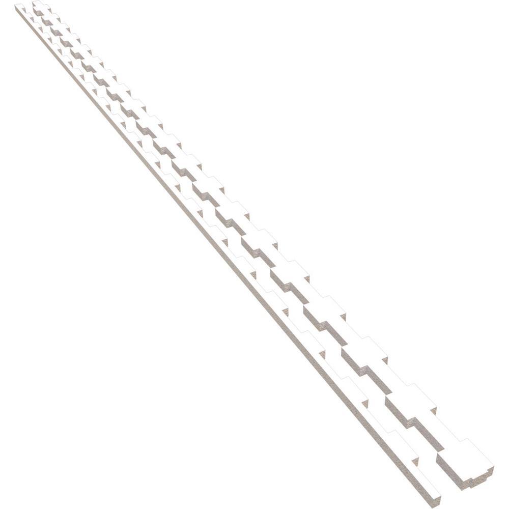 Midland 94 in. H x 0.75 in. W Slatwall Panels in PVC 30-Pack