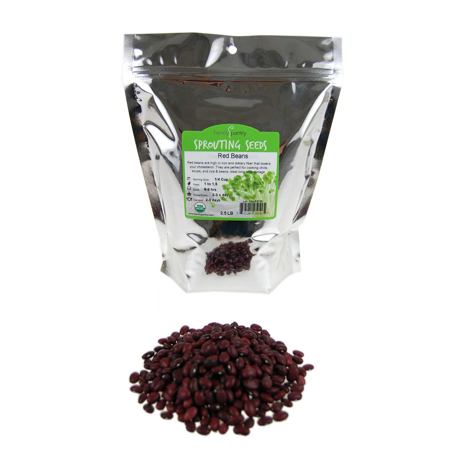 Organic Red Chili Beans - 2.5 Lb - Cooking, Soups, Chili, Food Storage - Buy Non-GMO Phaseolus vulgaris Farm & Gardening Seeds O