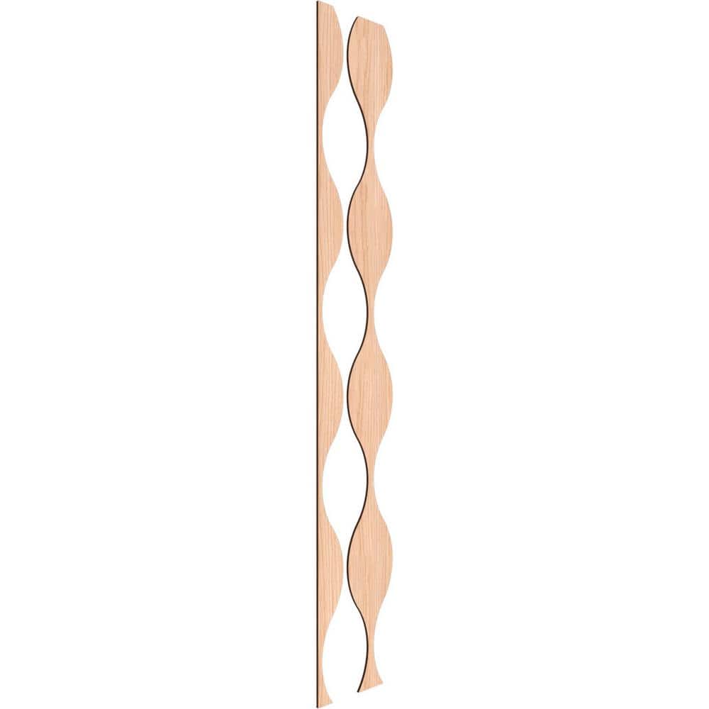 Ozark 94 in. H x 0.375 in. W Slatwall Panels in Hickory 9-Pack