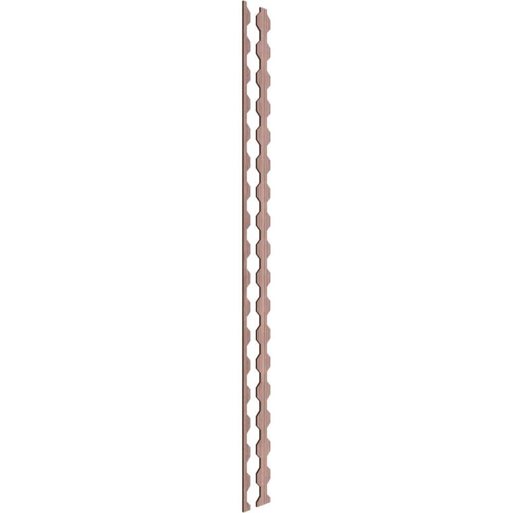 Pontiac 94 in. H x 0.375 in. W Slatwall Panels in Walnut 17-Pack